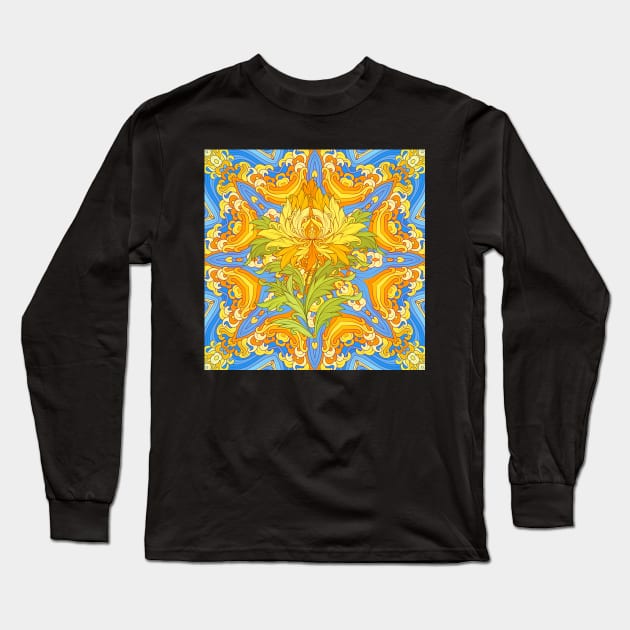 zenith | tibetan flower Long Sleeve T-Shirt by natasedyakina